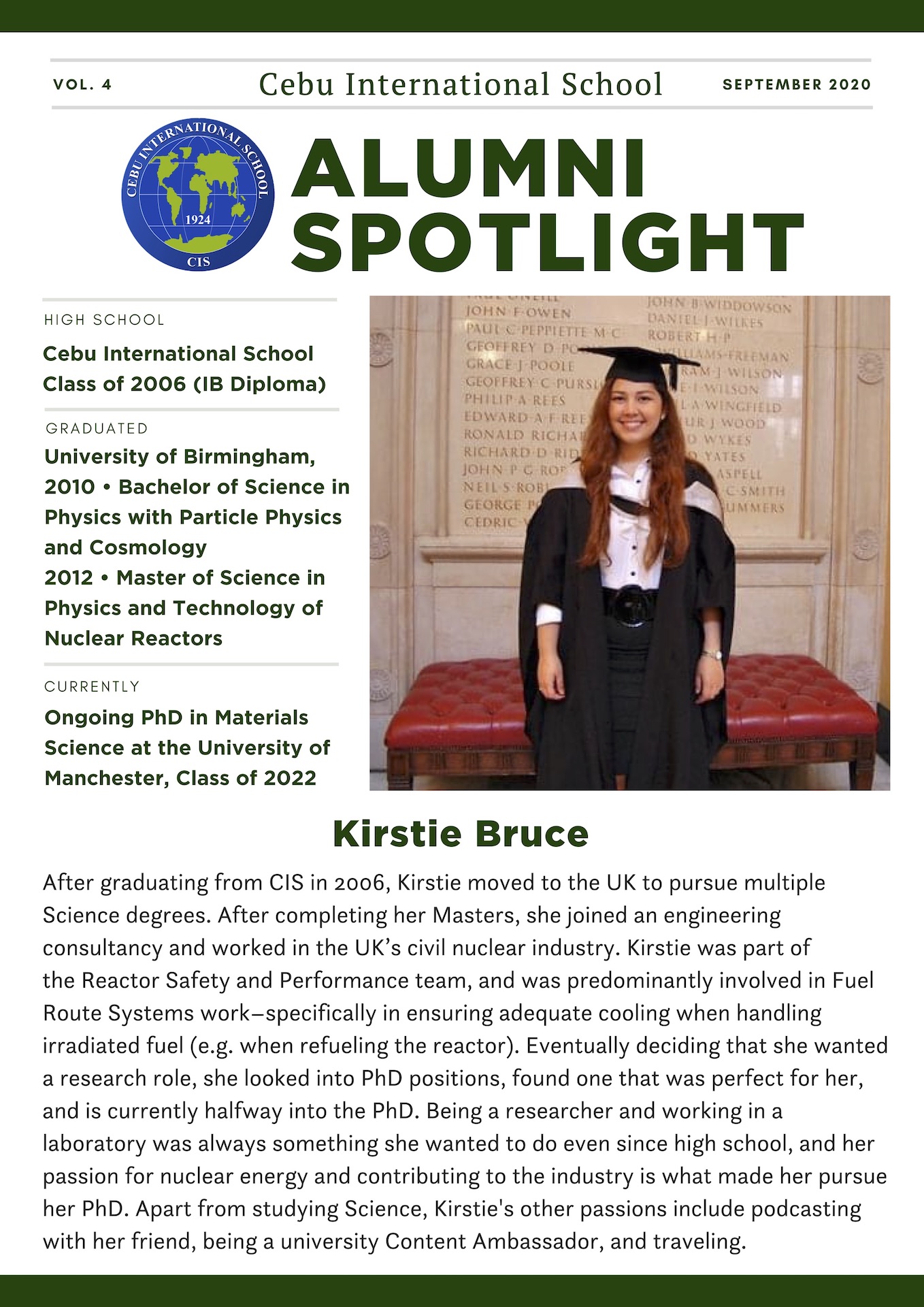 Alumni Spotlight Sep 2020 1