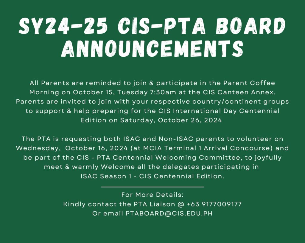 PTA Announcements